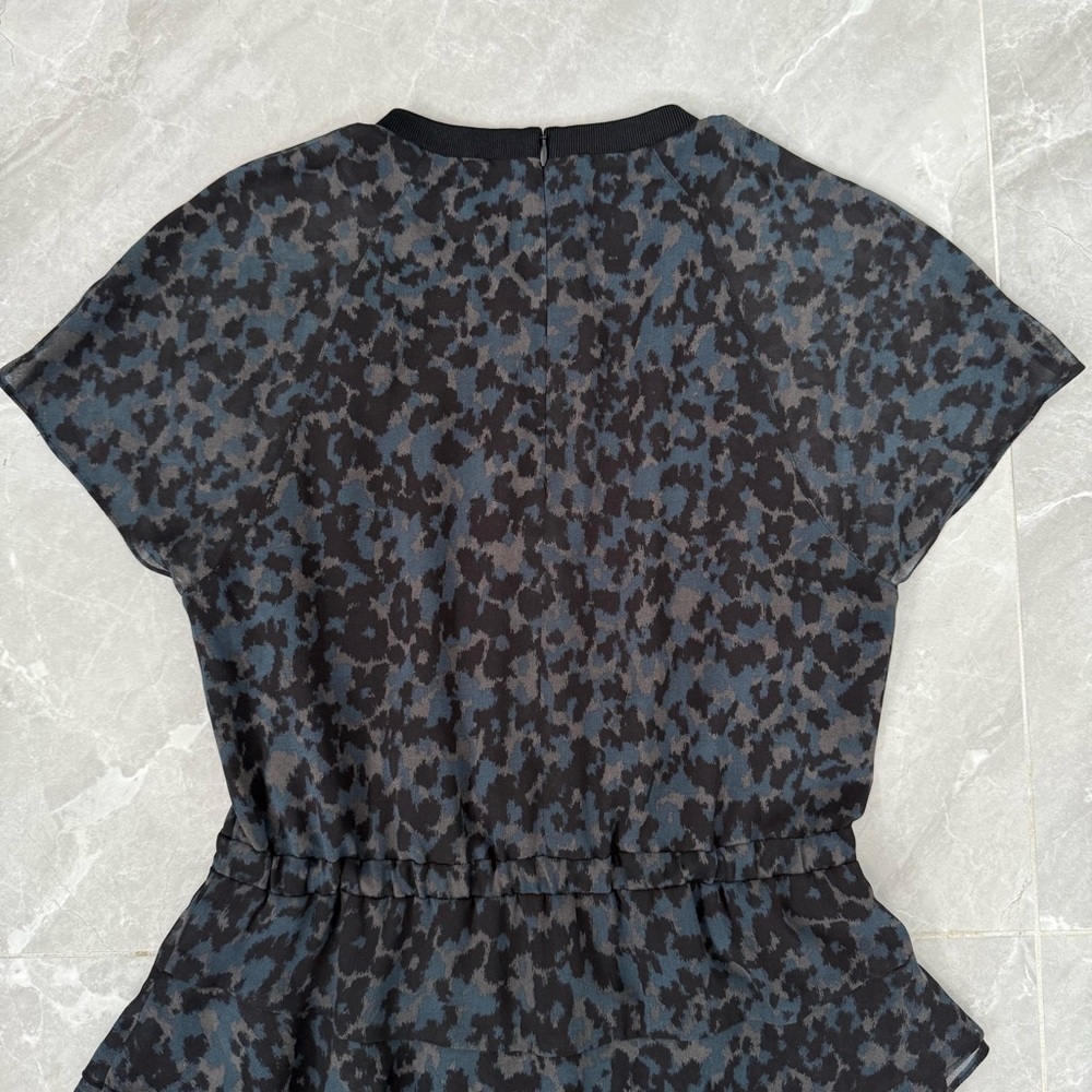 NWOT Women’s Madewell Radiant Dress Inkspot Leopard Print Tiered Dress Size 2 - Picture 11 of 16